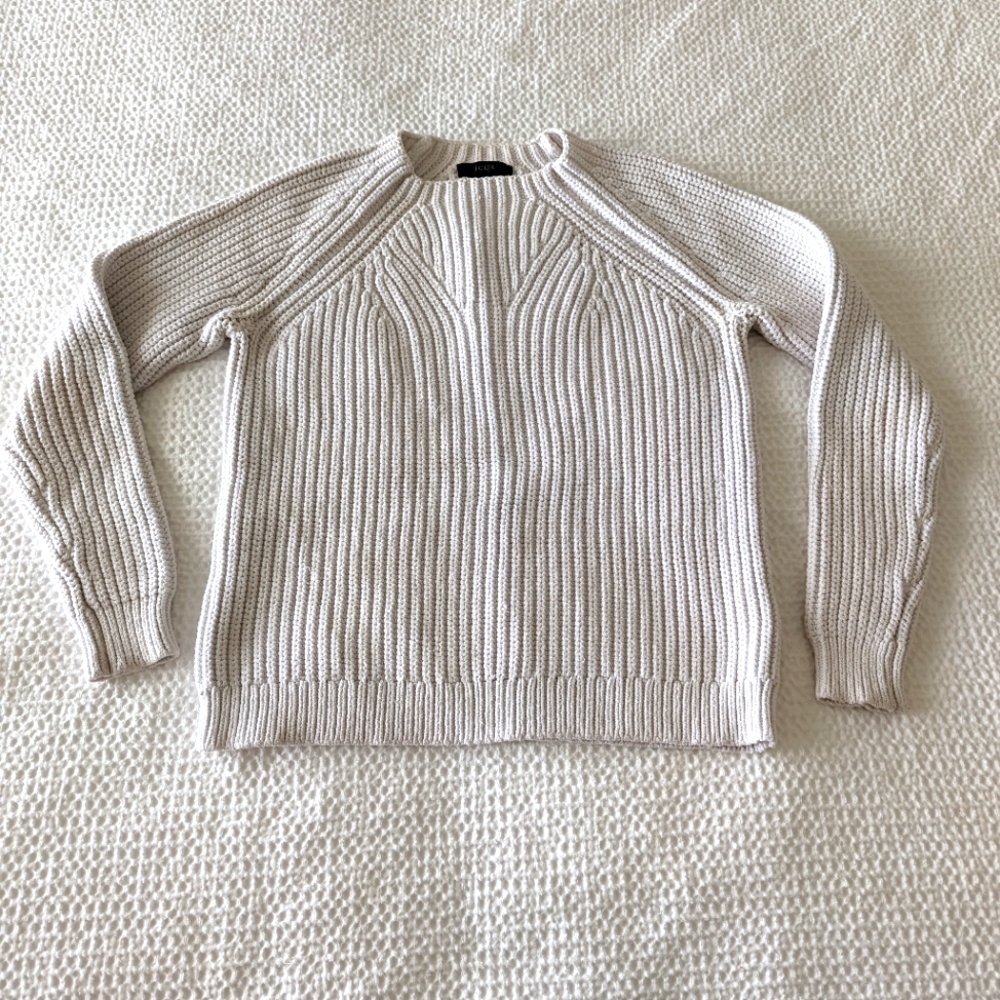 J. Crew white chunky knit sweater